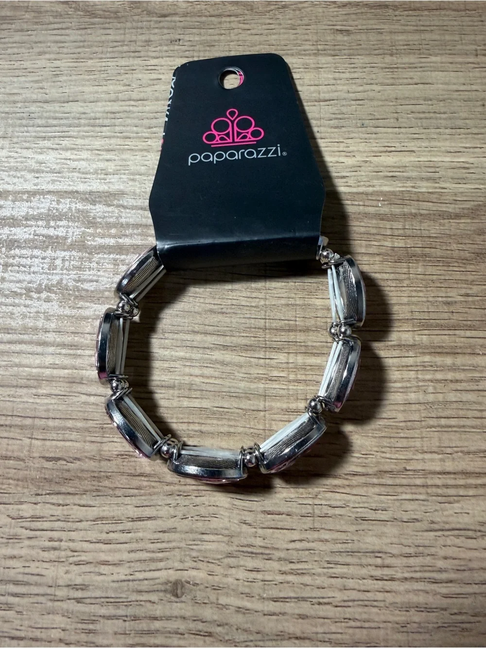 paparazzi Silver Linked Stretch Bracelet